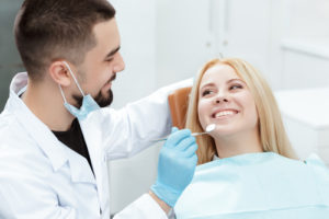 Patient smiling in dental chair